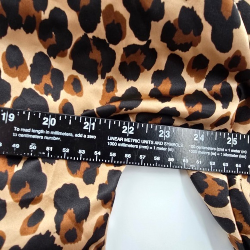 Adrienne‎ Vittadini Collection Women's Leopard Print V Neck 3/4 Sleeve Top Small - Picture 10 of 11